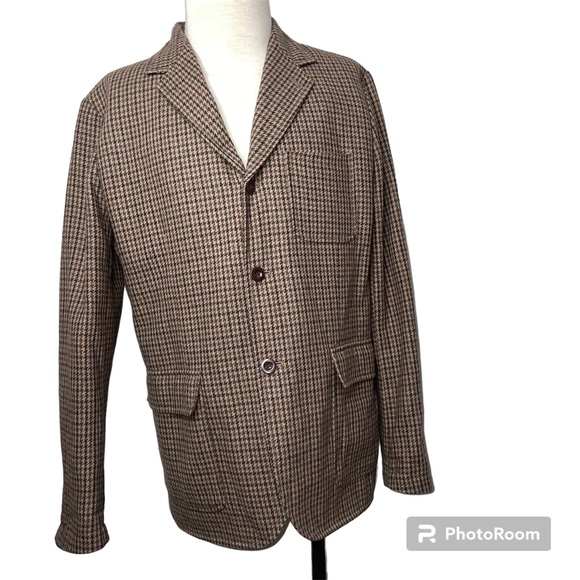 Tommy Hilfiger Other - Tommy Hilfiger Wool Blend Tweed Houndstooth Blazer Sport Coat Men’s L
